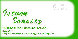 istvan domsitz business card